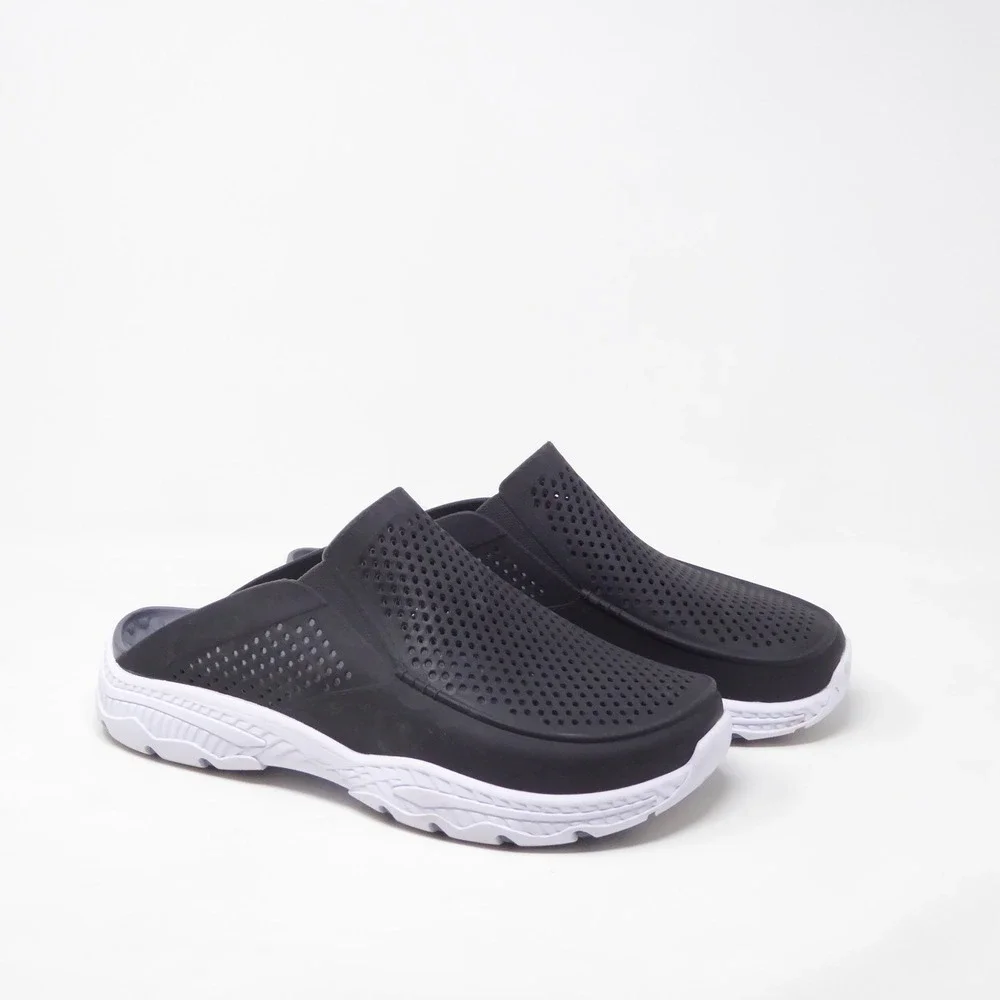 Skechers Mens Foamies Creston Ultra-Havana Clogs Black Perforated Slip On Sz 11